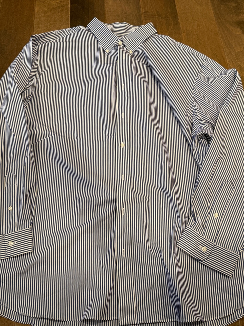 Polo by Ralph Lauren Blue and White Pinstripe Dress Shirt